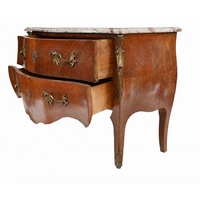 Purple French Louis XV Bombe Commode For Sale - Image 8 of 9