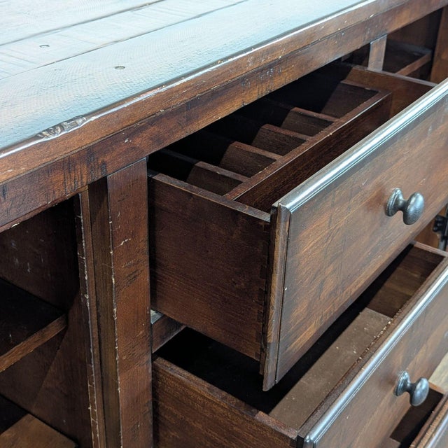 Pottery Barn Rustic Sideboard For Sale - Image 9 of 12