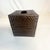 1980s Vintage Coastal Boho Chic Brown-Stained Wicker Tissue Box Cover. For Sale - Image 5 of 8