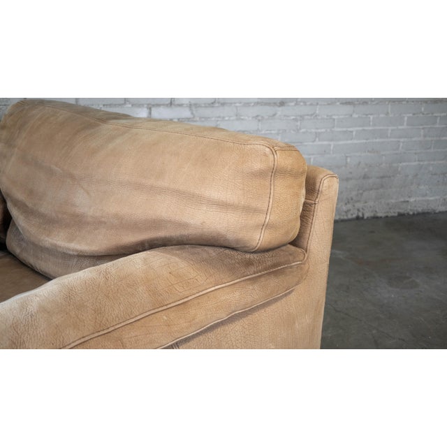 Roche Bobois for Tre Erre S.p.A. Buffalo Camel Leather Club Chair For Sale In Boston - Image 6 of 13