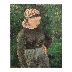 1977 After Camille Pissarro "Peasant Woman", Large Full-Color Print