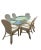 1980s McGuire Style Bamboo Sheaf Rattan Dining Table and Chairs - Set of 7 For Sale - Image 13 of 13