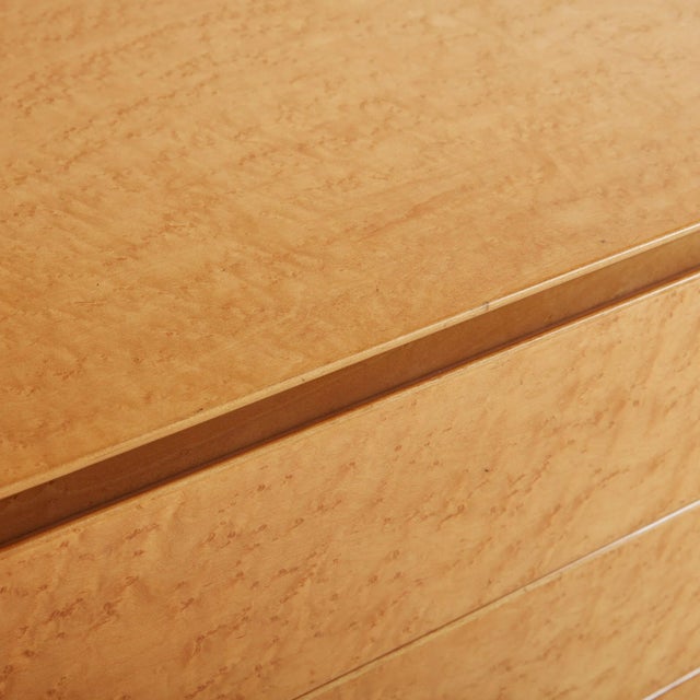 Birdseye Maple Chest of Drawers by Saporiti Italia, Italy 1970s For Sale - Image 11 of 11