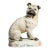Amazing Antique Hand Painted English Pug Dog Porcelain Figurine Statue For Sale