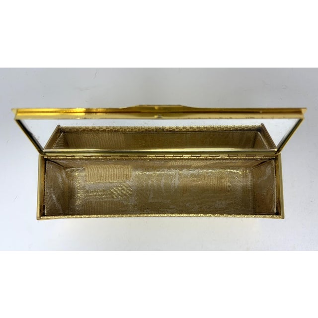 Koret Vintage Gold Tone Box Clutch For Sale - Image 4 of 6