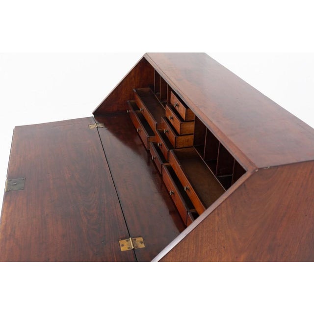 Antique Georgian Mahogany Bureau Desk, 1800 For Sale - Image 6 of 8