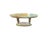 Goldenrod Oval Brass and Onyx Marble Console Coffee Table with Greek Nymphs, 1960s For Sale - Image 8 of 8