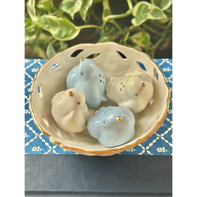 For salt and pepper shaker collectors and for tablescape creators….these fine china pieces are for you. By Lenox, the set...