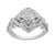 Contemporary 14KT White Gold Diamond Composite Ring (1 cttw, H-I Color, I1-I2 Clarity) - Size 7 For Sale - Image 3 of 6