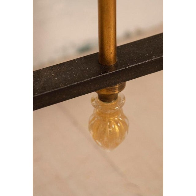 Vintage French Gate in Brass and Glass, 1940s For Sale - Image 9 of 18