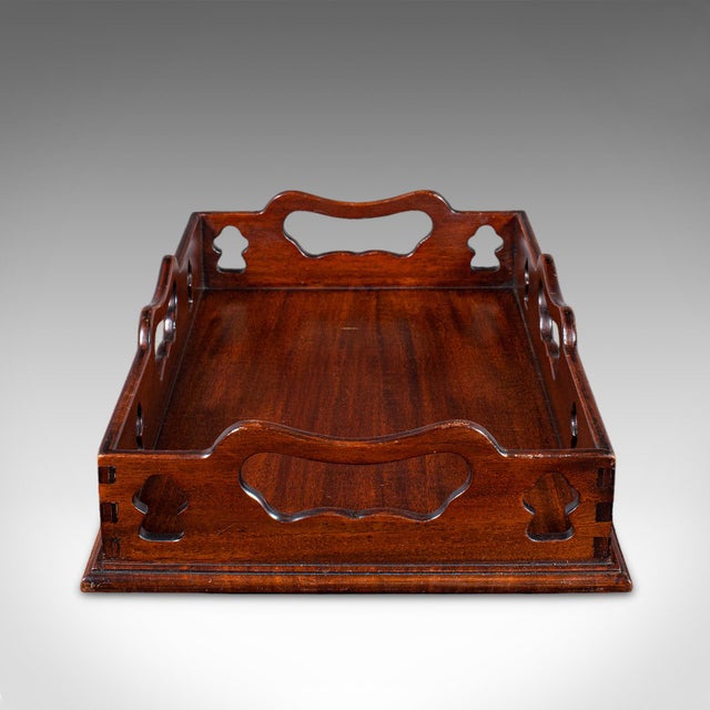 1970s Vintage Decorative Serving Tray, English, Cocktail Platter, Georgian Revival For Sale - Image 5 of 10