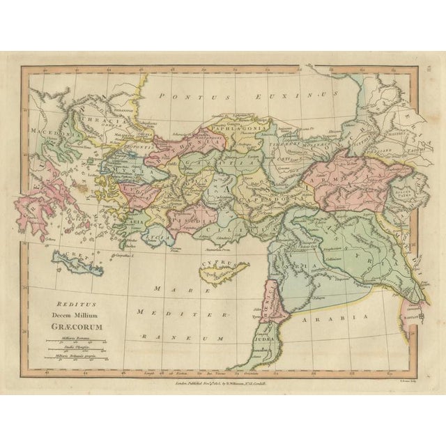 World Map of Greece, Asia Minor and Levant by Wilkinson, 1817 For Sale - Image 3 of 9