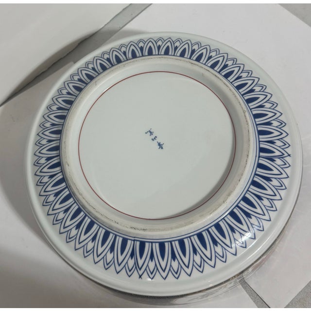 Ceramic Vintage Japanese Arita Imari Porcelain Serving Bowl, Kozan Kiln Signed For Sale - Image 7 of 7