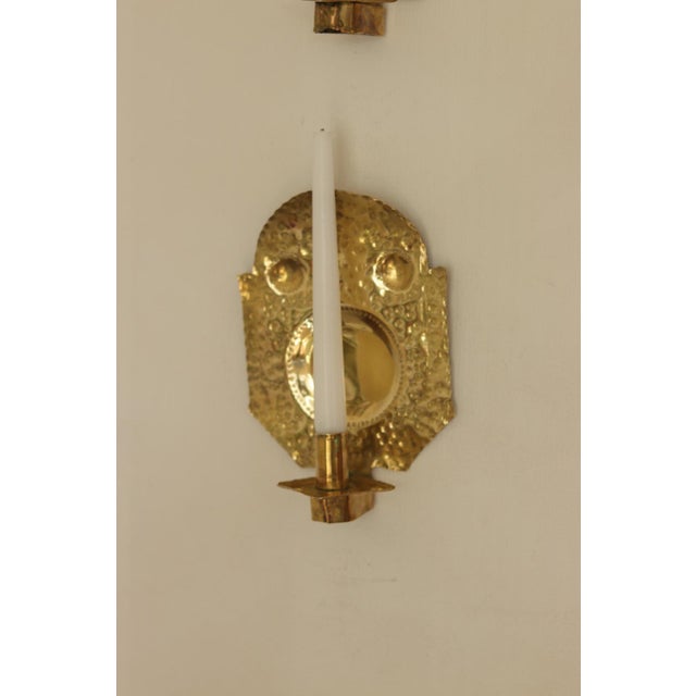 Mid-Century Modern Mid-Century Swedish Brass Sconces, Set of 2 For Sale - Image 3 of 13