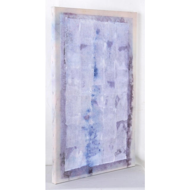 Late 20th Century White Patches - Abstract Composition on Linen by D. Whalen For Sale - Image 5 of 7