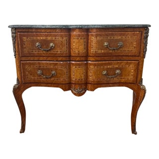 Mid 19th Century Chest of Drawers With Marble Top For Sale