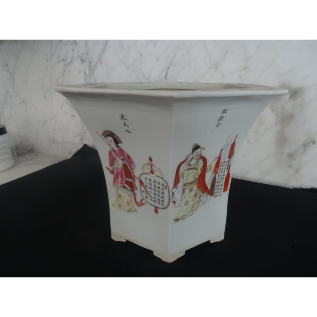 Antique Chinese Jardiniere in a Hexagon Shape For Sale - Image 4 of 8