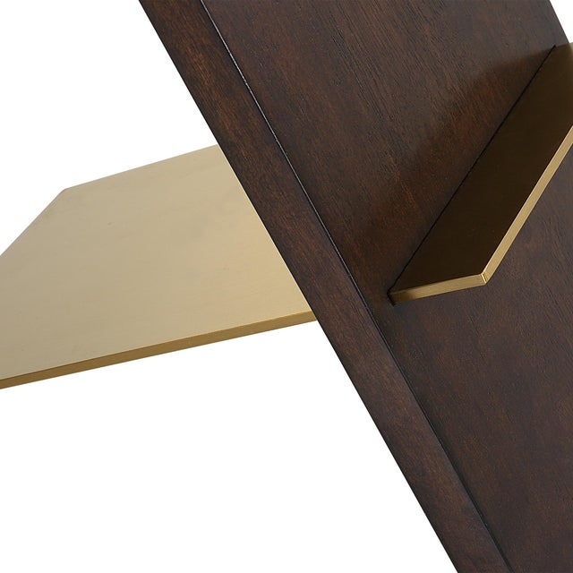 Brass Breakthrough Modern Accent Table For Sale - Image 8 of 8