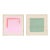 Pair of Sage Green and Bright Magenta Pink Abstract Art Prints | Set of 2, 20 X 20 Prints in Wood Frames For Sale