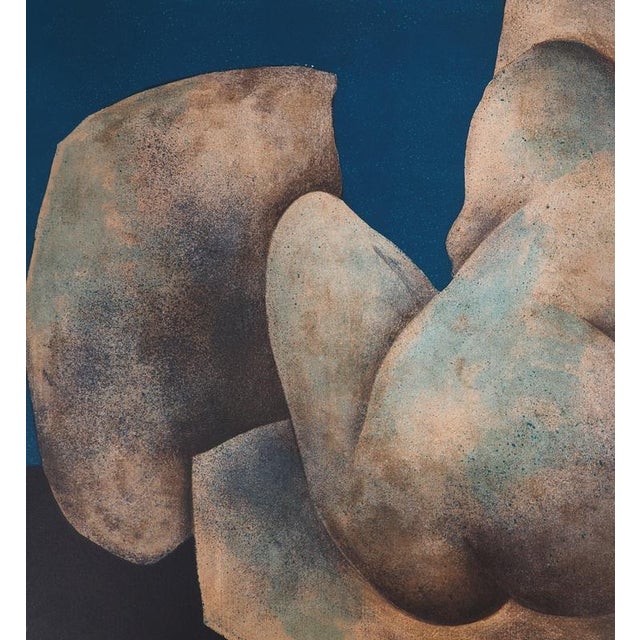 Modern Claude Gaveau, Nu de dos (bleu), Lithograph For Sale - Image 3 of 6