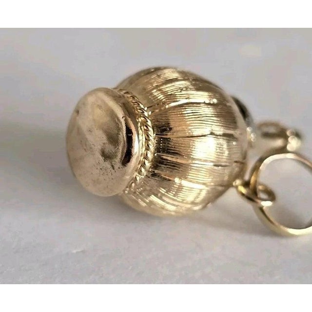 Vintage Two-Tone Gold Chianti Wine Bottle Charm Pendant, 1960s For Sale - Image 9 of 13
