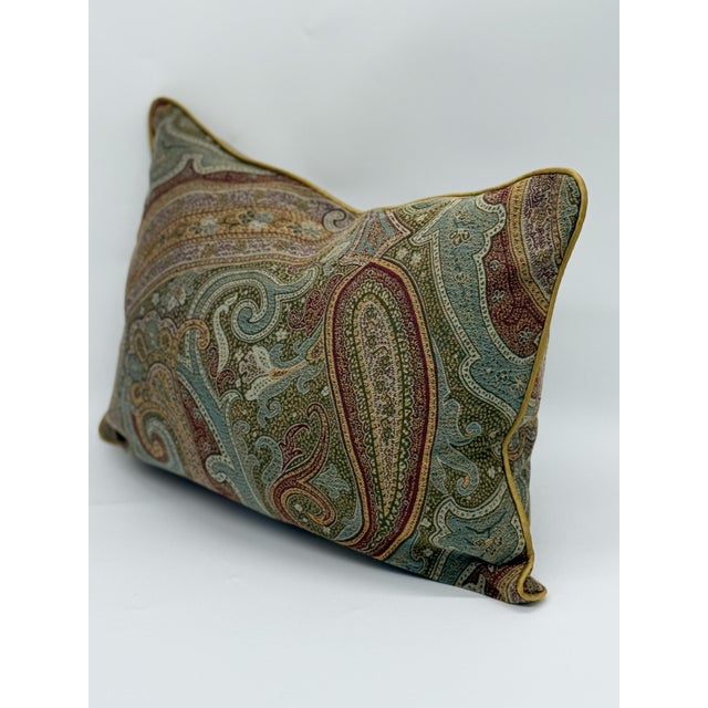 Etro Etro Textiles Lampas Ajuga in Sottobosco Decorative Pillow Cover For Sale - Image 4 of 6