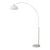 1960s 92" Adjustable Morelli Floor Lamp- Mid Century Modern, Oval Lucite Shade, Satin Nickel Finish, Dimmable, White Marble Base For Sale