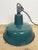 Industrial Green Enamel Factory Lamp with Cast Iron Top, 1960s For Sale - Image 10 of 15