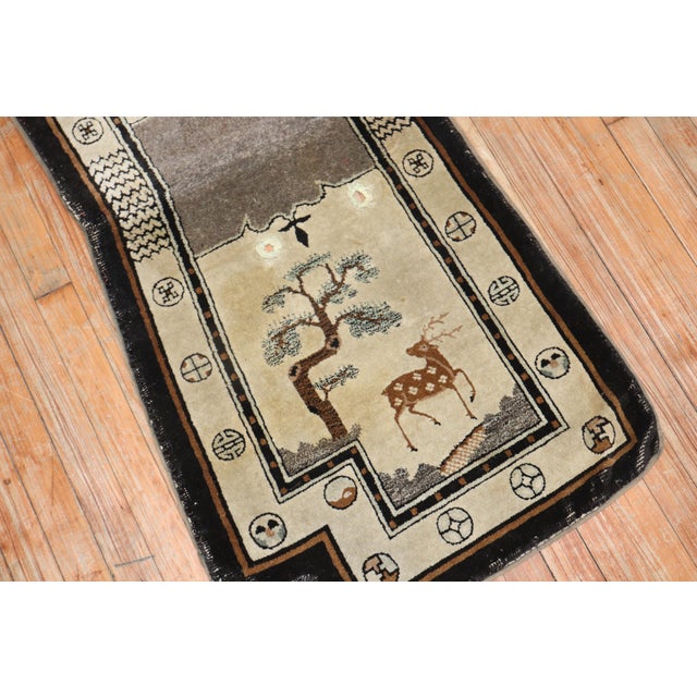 Early 20th Century Chinese Horsecover Textile Rug For Sale - Image 4 of 18