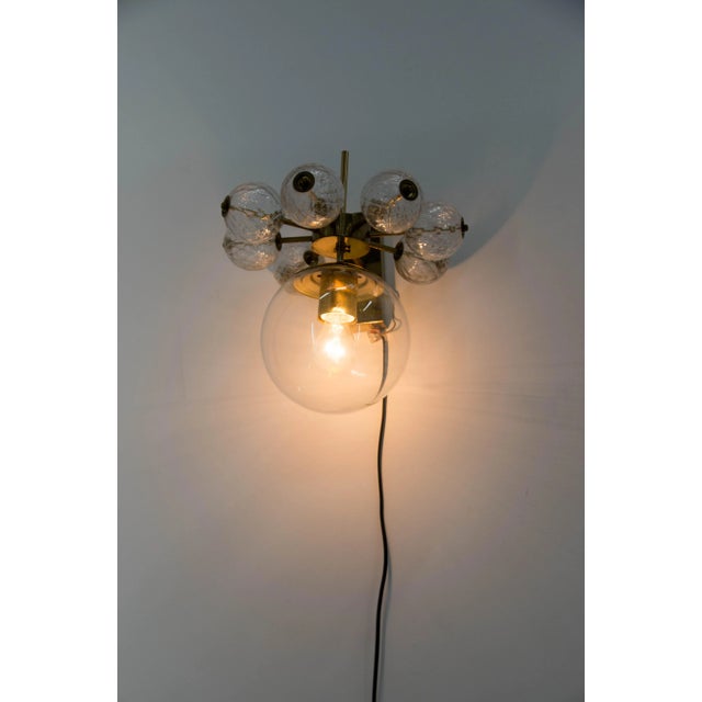 Wall Light attributed to Jaroslav Bejvl for Kamenicky Senov, 1980s For Sale - Image 3 of 8