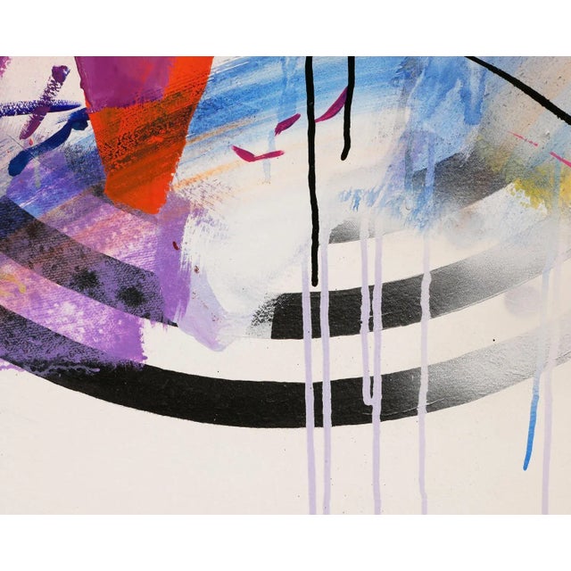 Textile 2022 "Untitled (After Art Blakey)" Colorful Abstract Mixed Media Painting by David Hardaker For Sale - Image 7 of 11