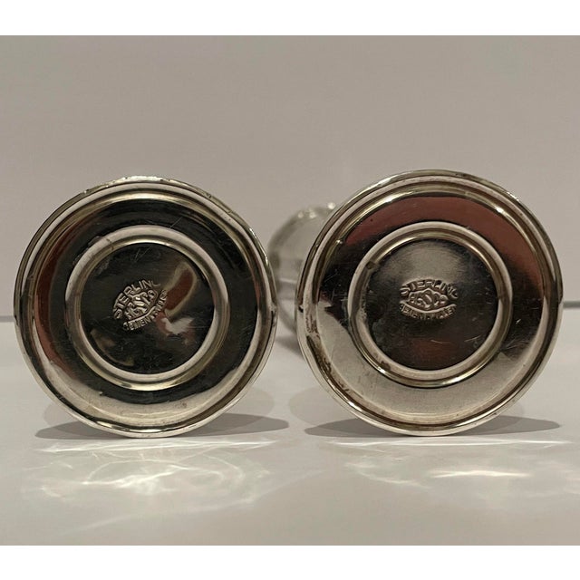Sterling Silver Salt and Pepper Shakers For Sale - Image 4 of 5