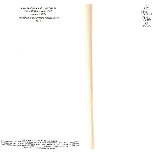 Traditional "Portrait of New York" 1948 Beaton, Cecil For Sale - Image 3 of 12