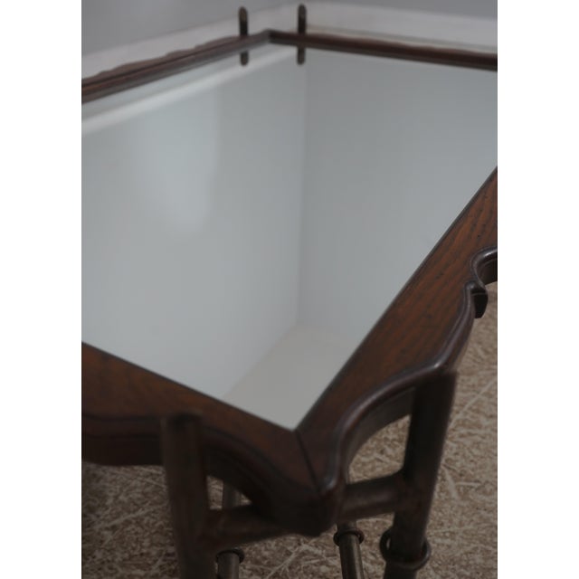 Metal Baker Bamboo Form Iron Base Coffee Table For Sale - Image 7 of 13