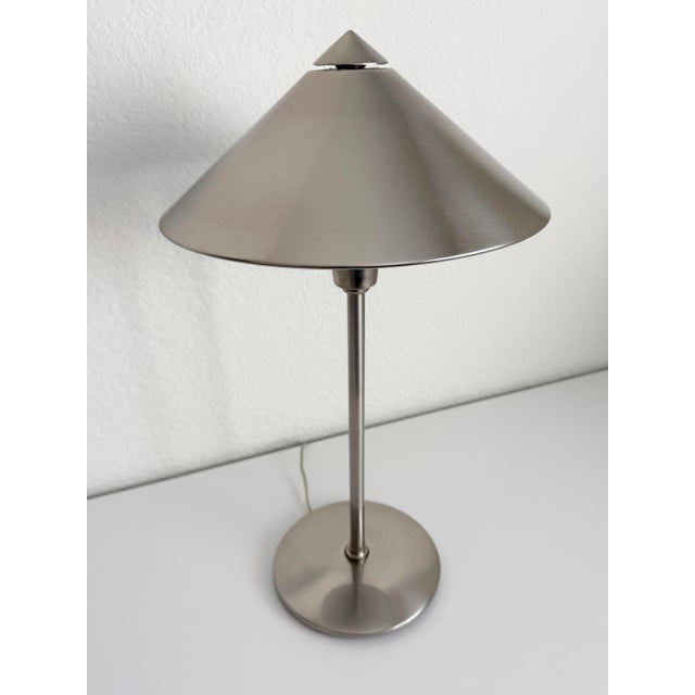 Late 20th Century Postmodern Stainless Steel Cone Lamp For Sale - Image 4 of 10
