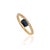 VR Jewels Modern East-West Emerald-Cut Blue Sapphire & Diamond Ring Size 8 in 14k Yellow Gold For Sale - Image 4 of 18