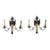 Myran Allan Luxury Lighting Italian Empire Marble and Bronze Wall Sconces Pair For Sale