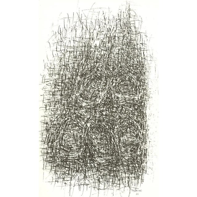 Artist: Jean Rene Bazaine Title: Composition VII Year: 1968 Signed: No Medium: Lithograph Paper Size: 15 x 11 inches (...