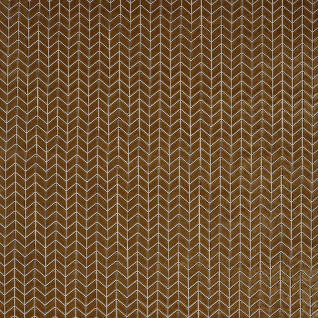 Harlequin Perplex Fabric in Tobacco/ Slate - a Sample For Sale