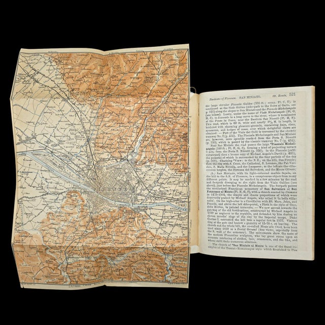 Antique Travel Book, Baedeker’s Northern Italy, Maps, Guide, Edwardian, c.1903 For Sale - Image 12 of 12