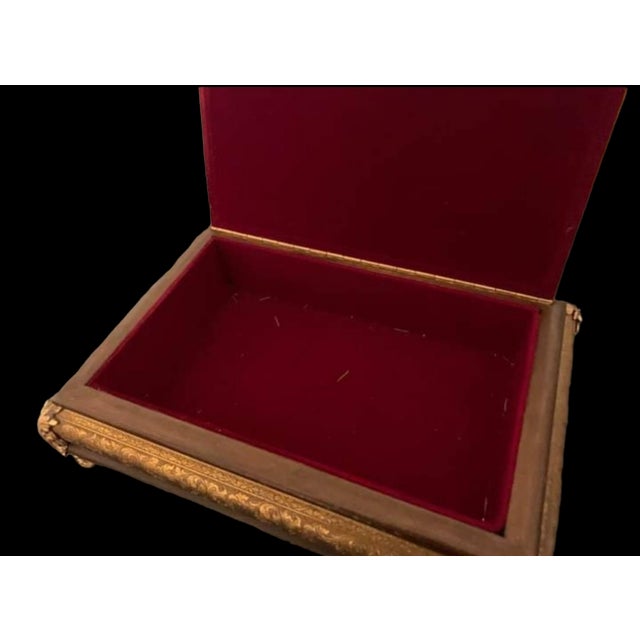 Baroque Jewelery Box and Pictures Set in Golden Nickel Silver, Set of 3 For Sale - Image 3 of 6