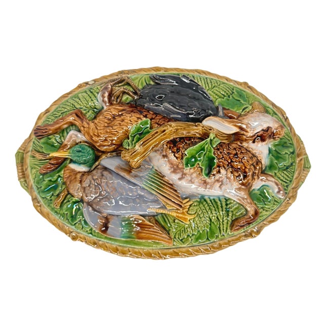 Mid 19th Century A Minton Majolica Dead Game Pie Tureen, Cover, and Liner, English, Dated 1859 For Sale - Image 5 of 12