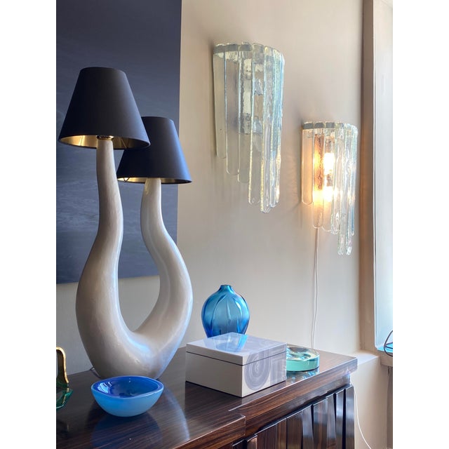 Large Waterfall WATAPMH2 Model Wall Lamps from Mazzega, 1970, Set of 2 For Sale - Image 4 of 18