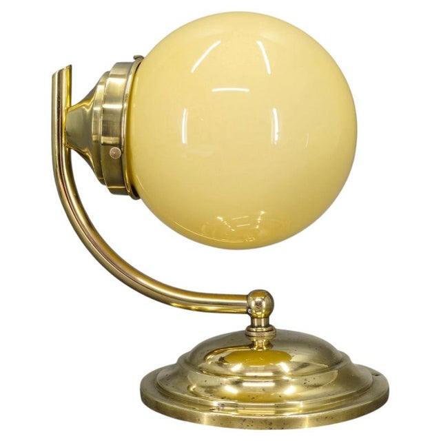 Art Deco Czech Brass and Champagne Glass Wall Light, 1930s For Sale - Image 10 of 10