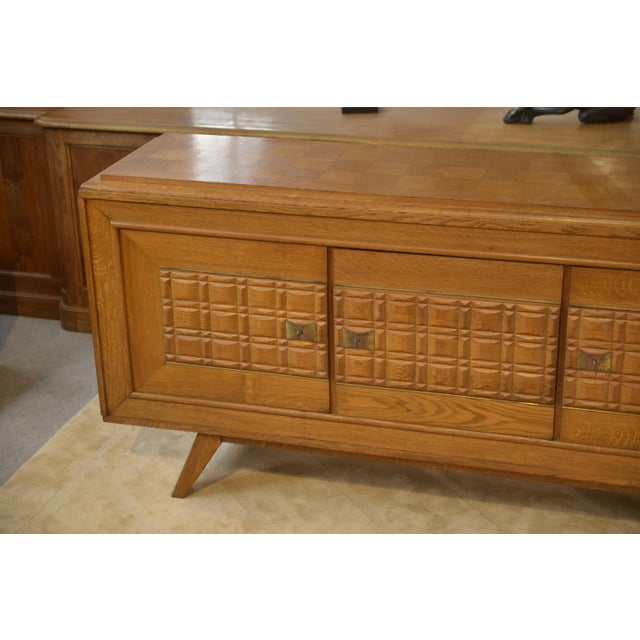 Brutalist Brutalist Oak Buffet, 1960s For Sale - Image 3 of 13