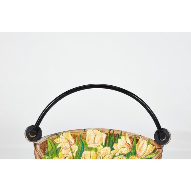 Wood Set of 4 Trompe l'Oeil 'Basket' Chairs by John Vesey, 1950s For Sale - Image 7 of 11