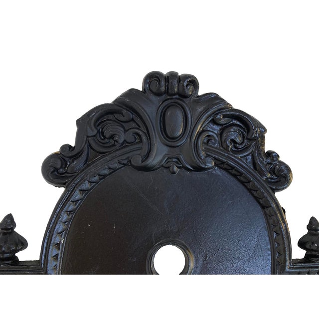 A Lovely Vintage Cast Aluminum Wall Planter in Black.
