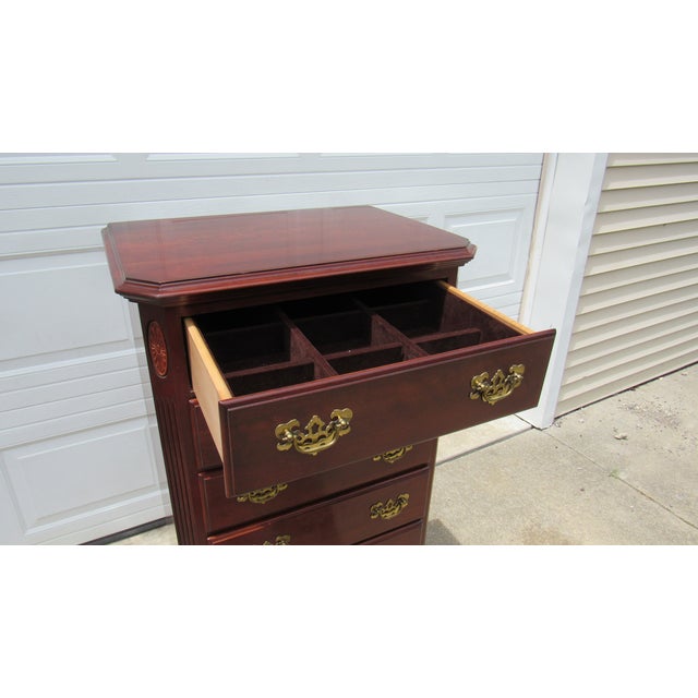 Ethan Allen 1980s Ethan Allen Lingerie Chest of Drawers Cherry Georgian Court For Sale - Image 4 of 8