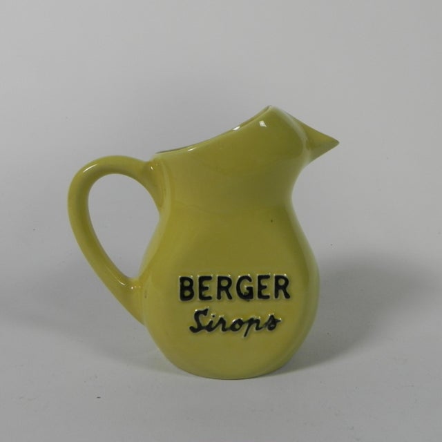Ceramic Yellow Water Carafe from Berger, 1950s For Sale - Image 7 of 11