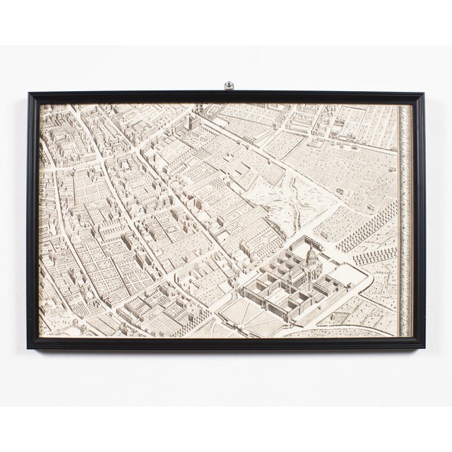 Framed Map of Paris After Michel-Étienne Turgot 1739 20 Panels For Sale - Image 17 of 18